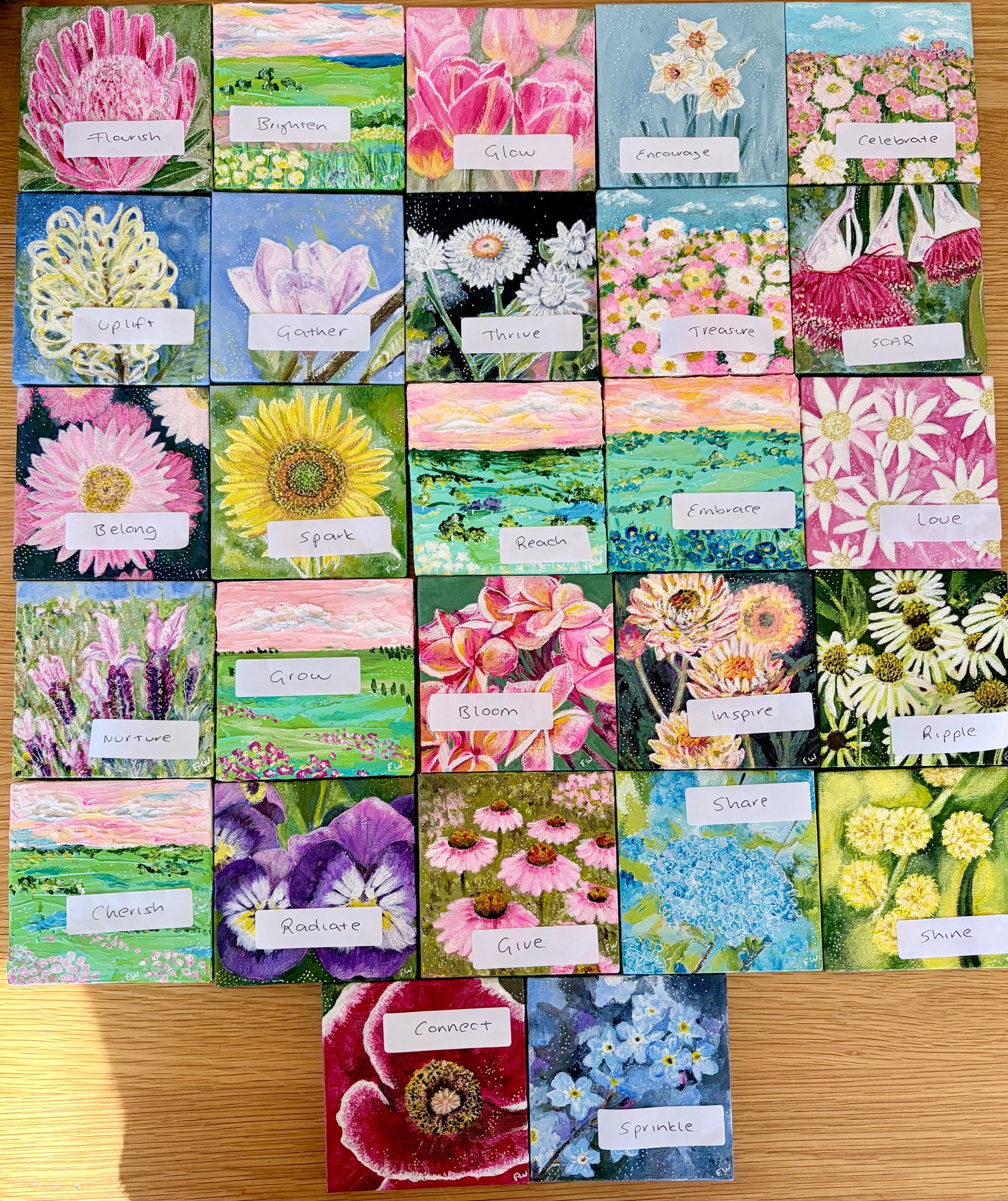 Kindness in Bloom Mini Paintings